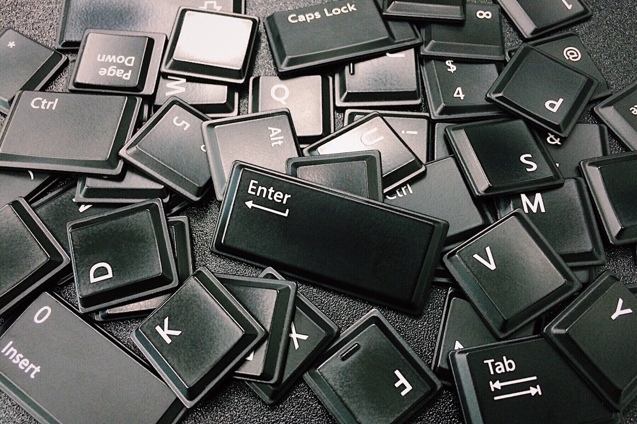Black keyboard buttons